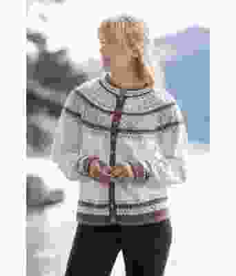 Maud kofte strikket kofte i bambus og bomullsgarn - 0004A