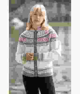 Maud kofte strikket i alpakkaull - 0004B