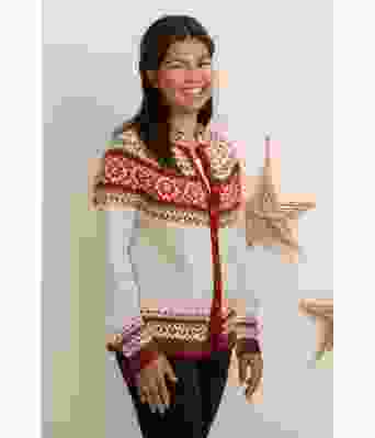 Maud strikket julekofte til dame - Viking 2136-06