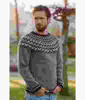 Mellomgrå riddari genser til mann - DN0015F