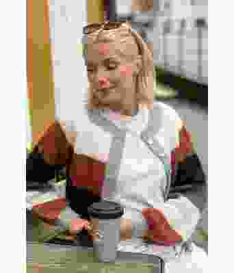 Sorbet cardigan med brund og grått mønster - Mille Fryd MF0002MB