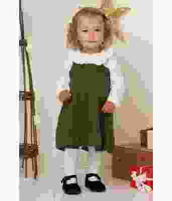 Milea grønt strikkjet skjørt til jul - Viking 2136-07