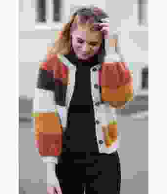 Sorbet cardigan med 4 striper Krist.in's fargevalg