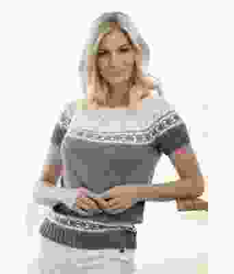 Mørkegrå Vera sommergenser med korte ermer - Viking 2011-01-415