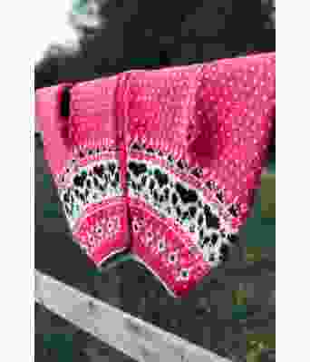 Mørkerosa Fjordfolk kofte - 825