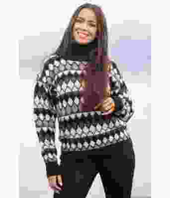 Muskat rutete strikkegenser Mie Cappelen - Viking 2113-01