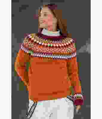 Nellik oransje strikkegenser - Viking 2108-01