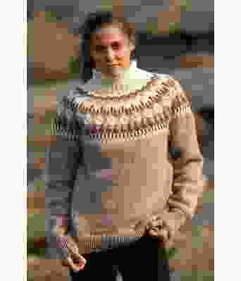 Norma tykk høyhalset strikkegenser med rundfelling - Viking 2134-03