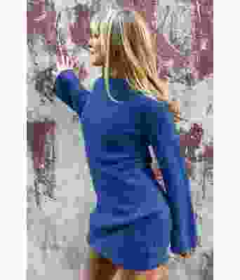 Kongeblå Rubina kjole i alpakkaull - ØK 04-03M