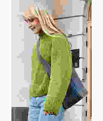 Pæregrønn Krogh Loose strikkegenser - ØK 04-09G