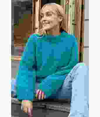 Turkis Krogh Loose strikkegenser - ØK 04-09L