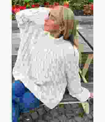 Hvit Aud genser - ØK 05-03-702