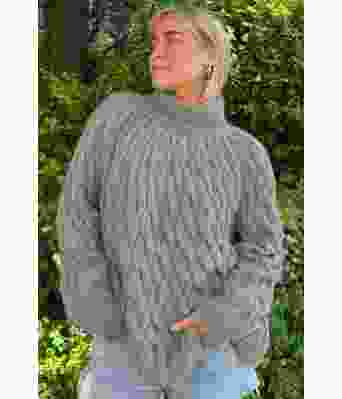 Lysegrå Aud genser - ØK 05-03-732