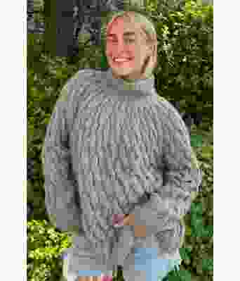 Lyse gråbrun Aud genser - ØK 05-03-758