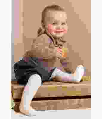 Otelie lyst brun strikkegenser til baby - Viking 2132-10C