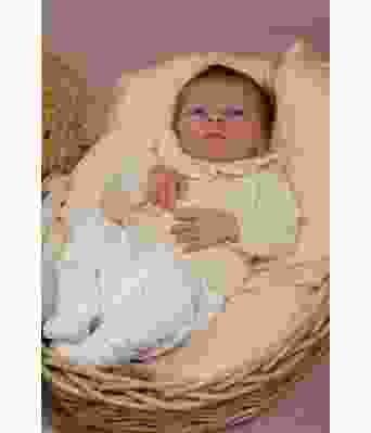 Otelie strikkegenser til baby Naturhvit - Viking 2132-10D