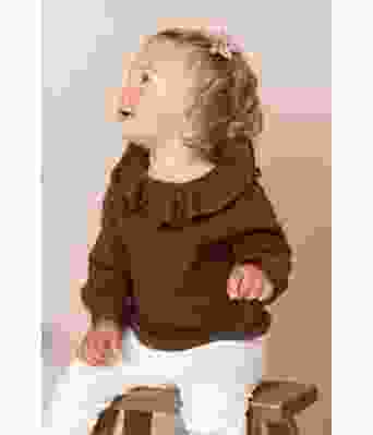 Otelie strikket brun babygenser - Viking 2132-10A