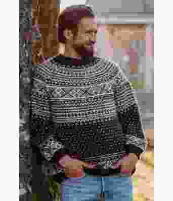 Pålgenseren klassisk setesdalsgenser med rundfelling - Strikkia 2021-014