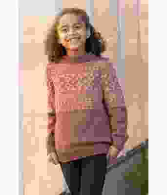 Pelar strikkegenser til jente - Viking 1825-02