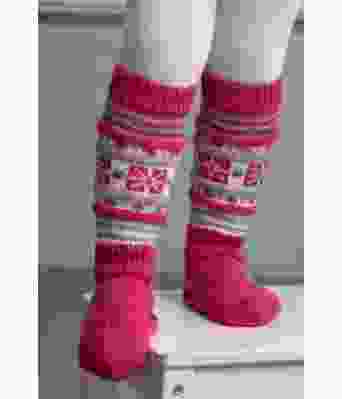 Petra strikkesokken til jenter - Viking 2110-02