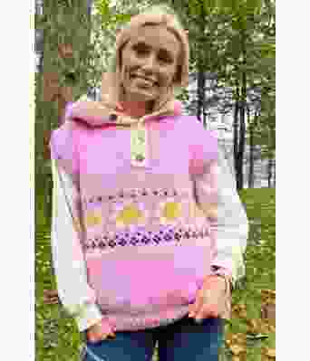 Rosa Pokharavest med gule blomster - Link Neumann design PHVHG0001