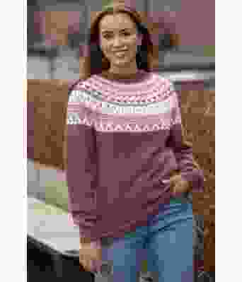 Pibbar strikket genser med rundfelling Mie Cappelenviking - Viking 2113-06