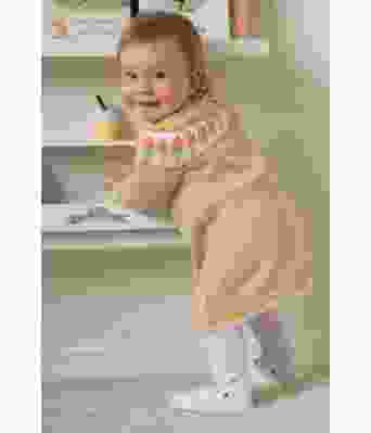 Poppy strikket babykjole og babylue - Viking 2126-25