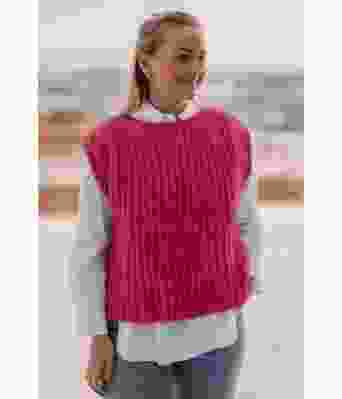 Rød Anytime slipover strikkevest - Strikkia 2022-003O