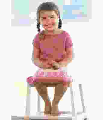 Ramona strikket topp og skjørt til jente - Viking 2121-04