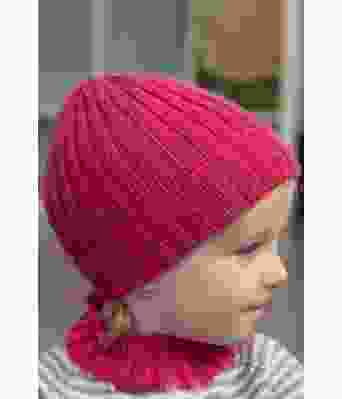 Ruffen strikkelue til barn - Viking 2110-04