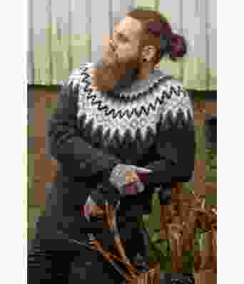 Safe islandskinspirert strikkegenser - Viking 2107-11