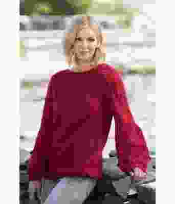 Sand roed strikket genser Kathrine Sørland - Viking 1812-04