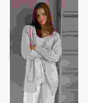 Sandie strikket jakke i bomull og bambus garn - Viking 2125-6