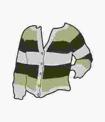 Sandras stripejakke Velg dine egne farger - Strikkia 2020-004