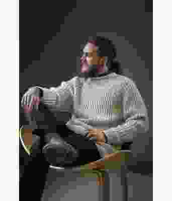 Sem strikkegenser med raglan til herre - Viking 1714-21