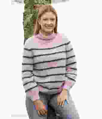 September stripete strikkegenser Elisabeth S Asserson - Viking-2138-13