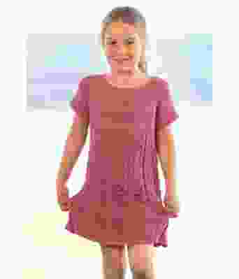 Seri strikket kjole til jente - Viking 2121-05