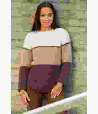 Simual strikkegenser i bruntoner Mie Cappelen - Viking 2137-11