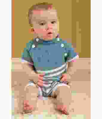 Skipper strikket sommerdress til baby - Viking 2126-23