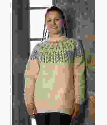 Skulds nett genser Verdande med naturhvit bunnfarge - Viking 2127-3B