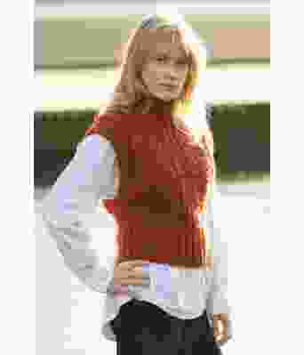 Solås mønstrete strikket vest - Viking 2102-02