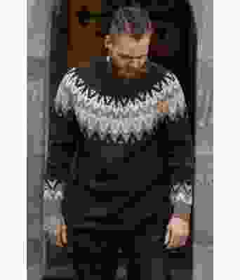 Solid koksfarget strikkegenser - Viking 2127-10F