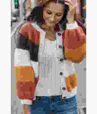 Sorbet cardigan i høstfarger - Mille Fryd MF0002-N