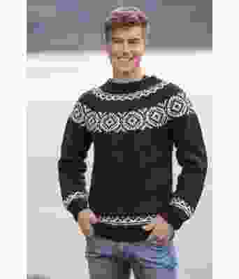 Sort Mølle strikkegenser - Viking 2102-01B