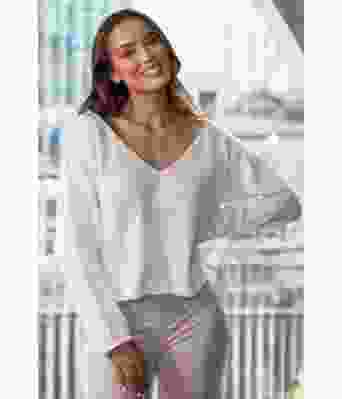 Spring genser med v-hals - Viking 2214-SR3