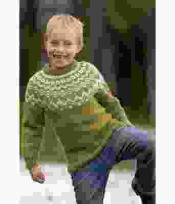 Stølen genser med rundfelling ti gutt - Viking 2101-02B