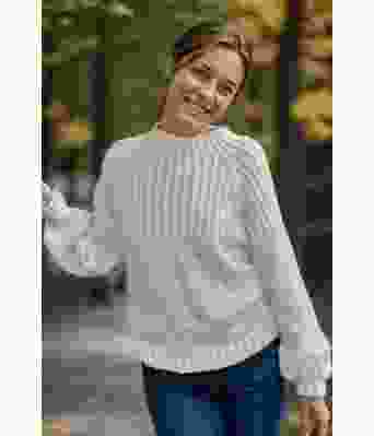 Perlegrå Winona raglangenser - Strikkia 2023-024-312