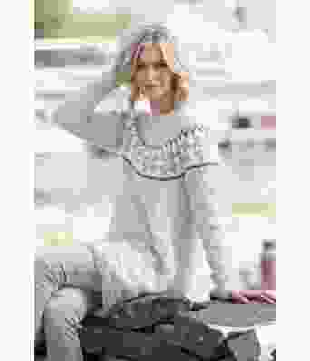 Stille lys graa strikkegenser Kathrine Sørland - Viking 1812-05