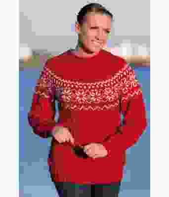 Strikkegenser med rund sal  - Viking 1106-02