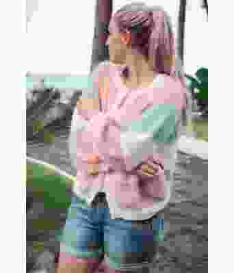 Sorbet cardigan med 4 striper @strikkeristrikkera's fargevalg